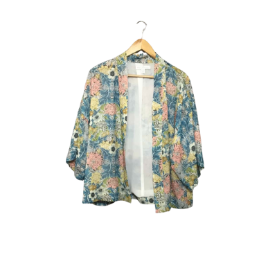 Forever New Women's  Size 14 Blue Floral Cardigan
