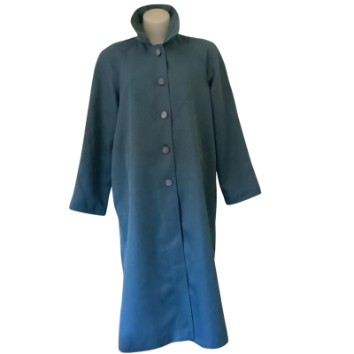 Vintage**A Virgo Model.  Long Teal Blue Swing Overcoat.    Size Vintage 18 