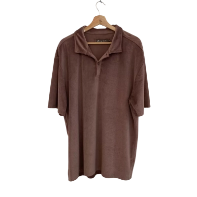 Barney Cools Mens  Size XL Short Sleeve Shirt Brown 