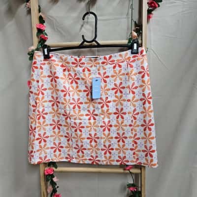 Womens Sportsgirl Floral Linen-blend Skirt Size 16 RRP $59.95