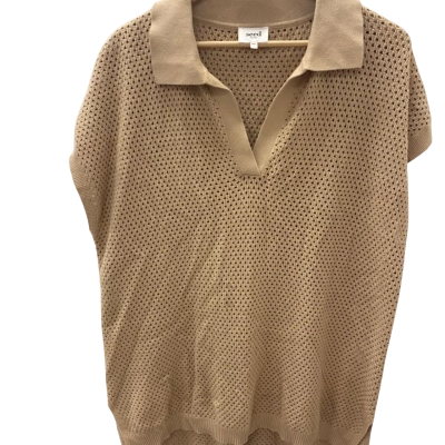Seed Heritage Womens  Size L Short Sleeve Top Brown 