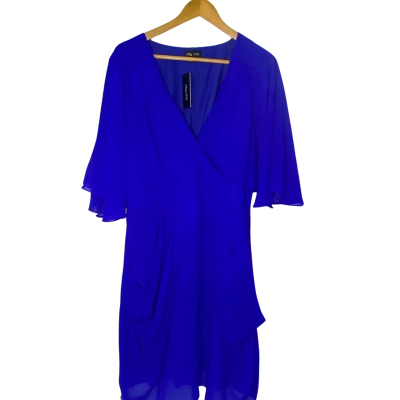 City Chic Womens  Size L Midi Dress Blue 