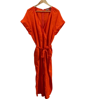 Sussan Womens  Size 18 V-Neck Jumpsuit Tangerine