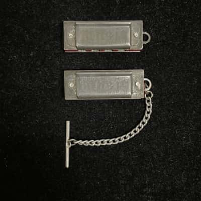 Lot of 2 Miniature Novelty Harmonicas / Mouth Organs