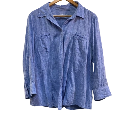 Sportscraft Womens  Size 16 Crew Neck Top / Long Sleeve Top Blue 