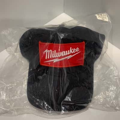 Milwaukee Tool Baseball Cap - Black with Red & White Patch