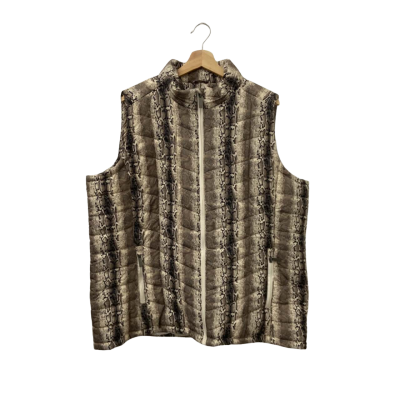 Sara Womens  Size 22 Vest Jacket Snake print 