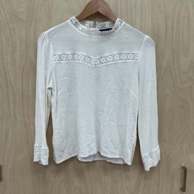 Princess Highway Womens  Size 10 Blouse White 