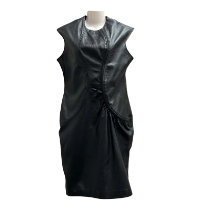 New With Tags LEATHEROTICS Size L / 12 / 14/16 Sleeveless Genuine Leather Bodycon Dress 
