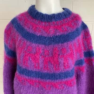  Womens  Size M Jumper -Jennifer brand -Blue / Pink  / Purple 