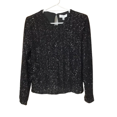 Witchery Womens  Size M Black Crew Neck Sequin Top 