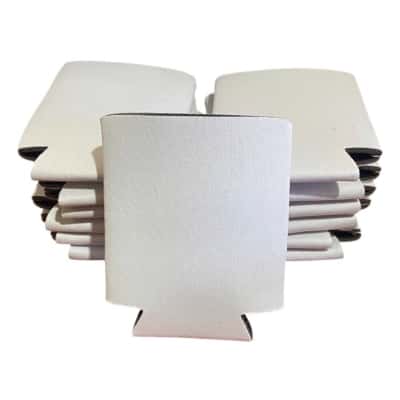 13 white stubby coolers 