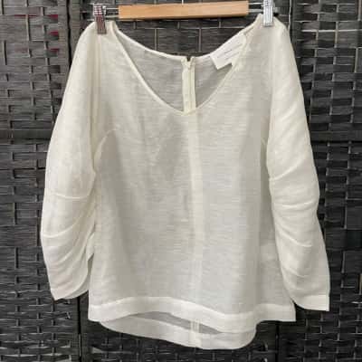 Viktoria & Woods Womens  Size 00 3/4 Sleeve Top Off White 