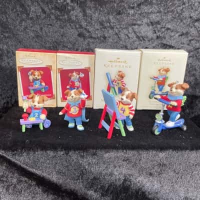 Hallmark Christmas Keepsakes Child’s Age Collection x 4