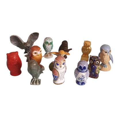 Franklin Mint - The Collector's Treasury of Owls x 12