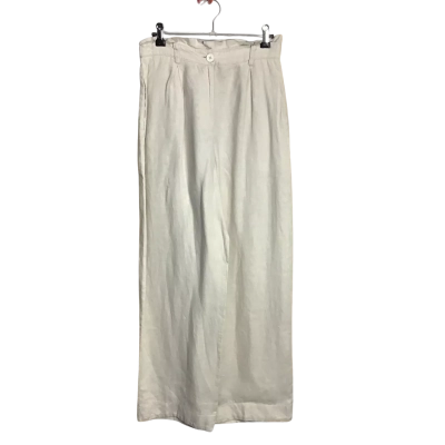 Veronika Maine Womens  Size 8 High Waisted Linen Wide Leg Pant