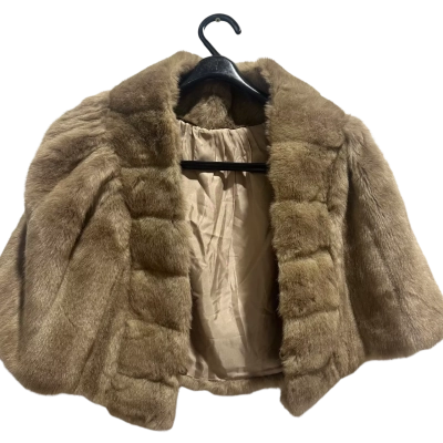  Columbine Womens Size M Cape Jacket Beige /  Brown 