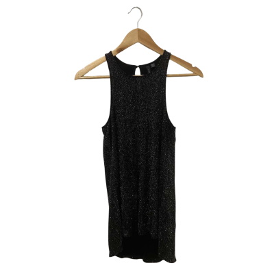 Forever New Womens  Size 6 Tank Top Black Sparkly