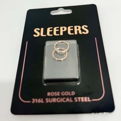 BNWT Rose Gold GP 12mm Sleepers 