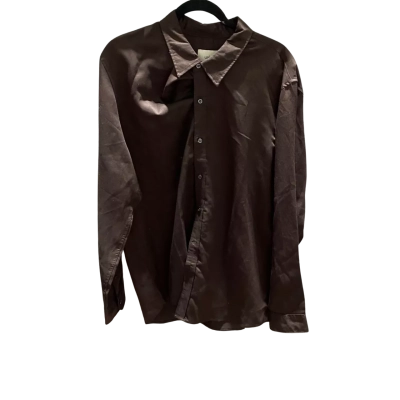 NWOT Unison Mens Size XL Regular Fit Business Shirt Brown 