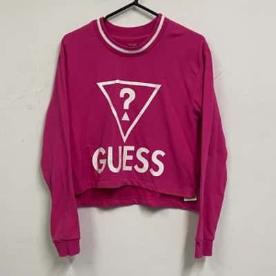Guess Womens Pink Half Jumper Size M