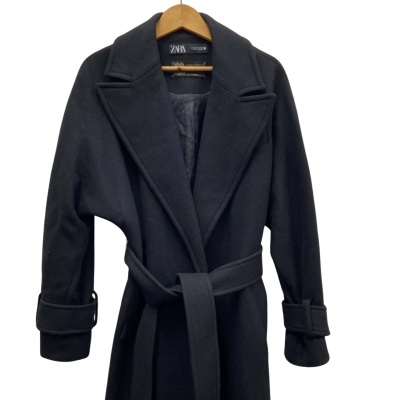 Zara Womens  Size 6-8 Winter Coat Black  