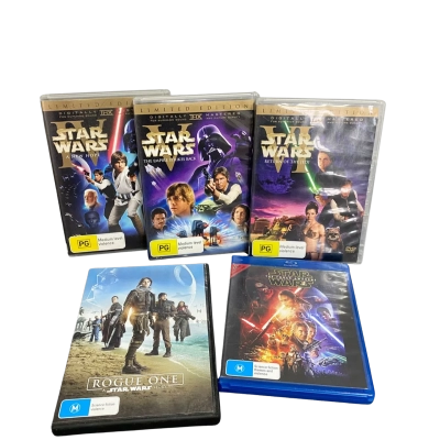 Star Wars Bundle - 4 x DVDs & 1 x Blu-Ray 