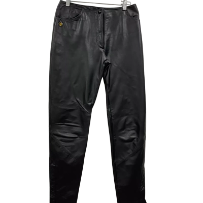Harley Davidson Womens  Size 32 Black leather pants 