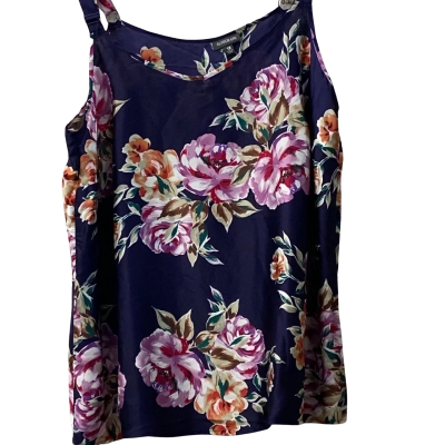 Autograph Womens  Size 18 Shoestring Strap Top Floral / Navy Blue 