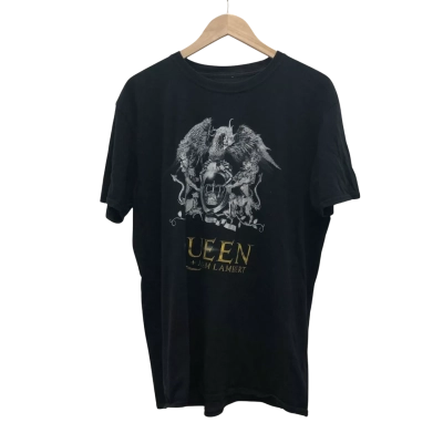 Queen + Adam Lambert 2020 Asia Tour Tee Size XL  Black  