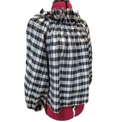 Country Road Womens  Size 3-6m Off-the-shoulder Top Black  / White 