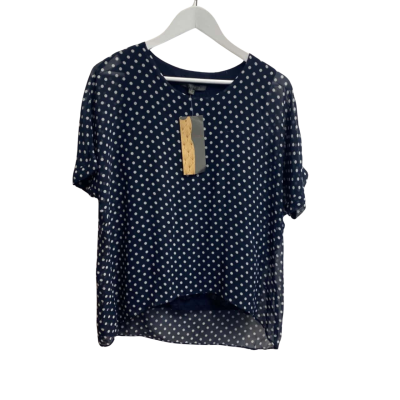 Liz Jordan Womens  Size 8 Blue / Polka Dot Navey Blazer