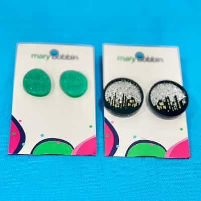 Handmade Mary Bobbin Earings x 2 pairs 