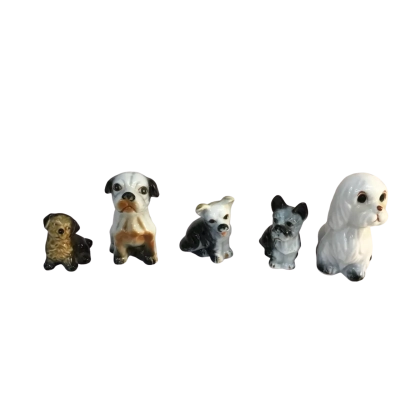 Vintage Dog Figurines as pictured