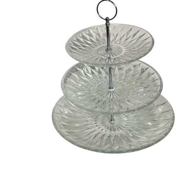 Glass 3Tiered Plates 