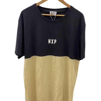 NXP Mens  Size XL Short Sleeve T-shirt Beige / Black  / White 