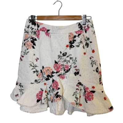 Sheike Womens  Size 10 Mini Skirt Floral / White 