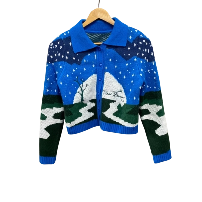 House of SunnyWomens  Size 8 Cardigan Blue / Green 