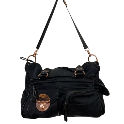 Mimco Womens Handbag Black  / Rose Gold / Silver