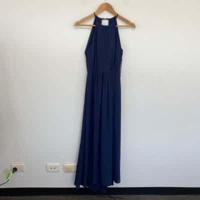 Alabaster The Label Navy Blue Sleeveless Evening Maxi Dress  Size 6 