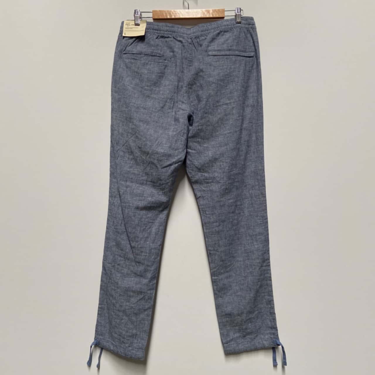 Fitch Mens Size L Linen Blend Pants Blue