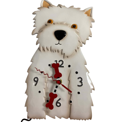 Allen Designs Westin the White Westin Pendulum Wall Clock 