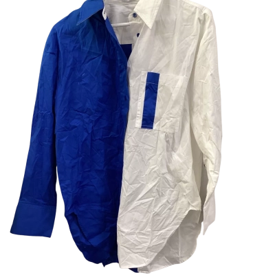 Womens Size 10 Blue / White Shirt