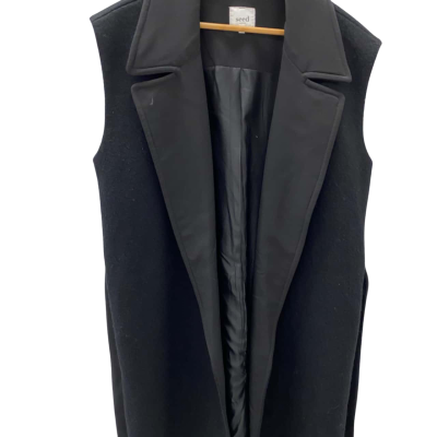 Seed Heritage Womens  Size L Black  sleeveless coat