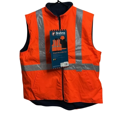  Brahma Mens  Size XXXXL High Vis reversible vest Orange 