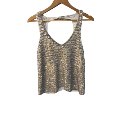 Sass & Bide Womens Singlet Top Gold / White 