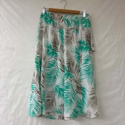 Black Pepper Womens  Size 14 Maxi Skirt Teal / White 