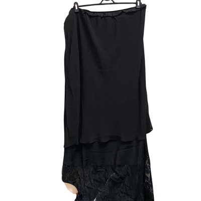 City Chic Womens  Size XL Tiered Skirt Black  