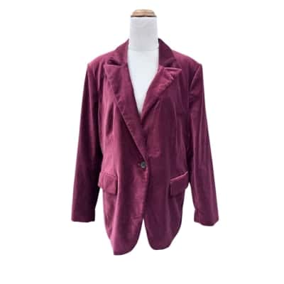 Banana Republic Womens Blazer Size 14 Maroon 