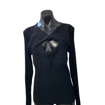 City Chic Womens  Size 16 Long Sleeve Top Black  